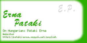 erna pataki business card